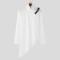 Andrea | Women's Asymmetric Stand Collar Modern Long Sleeve Top