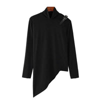 Andrea | Women's Asymmetric Stand Collar Modern Long Sleeve Top