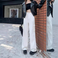 Andrea | Women's Wide Leg Pockets Pants in White