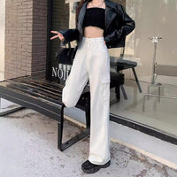 Andrea | Women's Wide Leg Pockets Pants in White