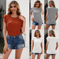 Andromeda | Women's Ruffle Detail Elegant T-Shirt