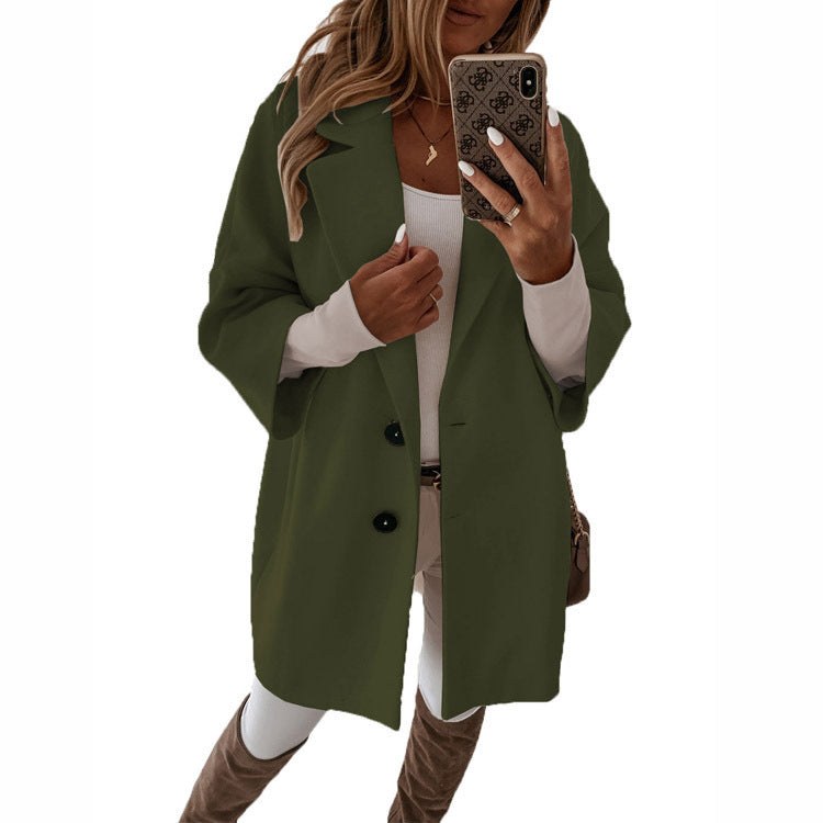 Anemone | Women's Button-Front Oversized Elegant Jacket