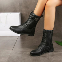 Angelique | Women's Mid-Calf With Lace-Up Front Boots