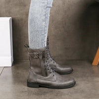 Angelique | Women's Mid-Calf With Lace-Up Front Boots