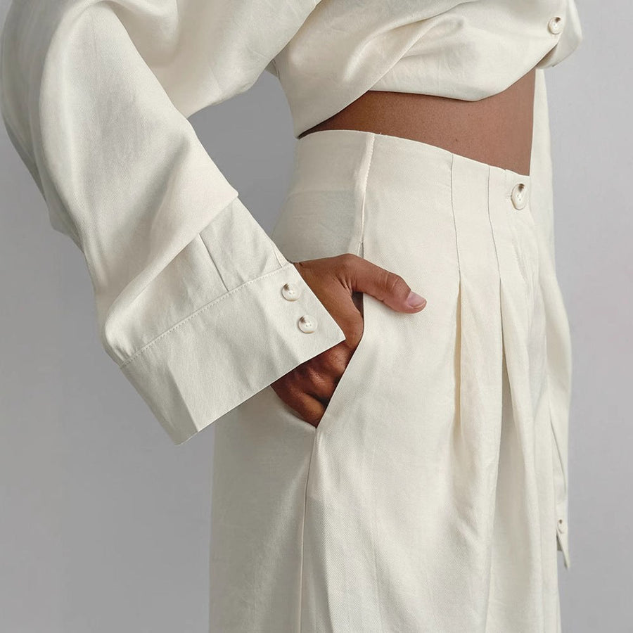 Angelique | Women's Comfortable Pajama Set in Beige