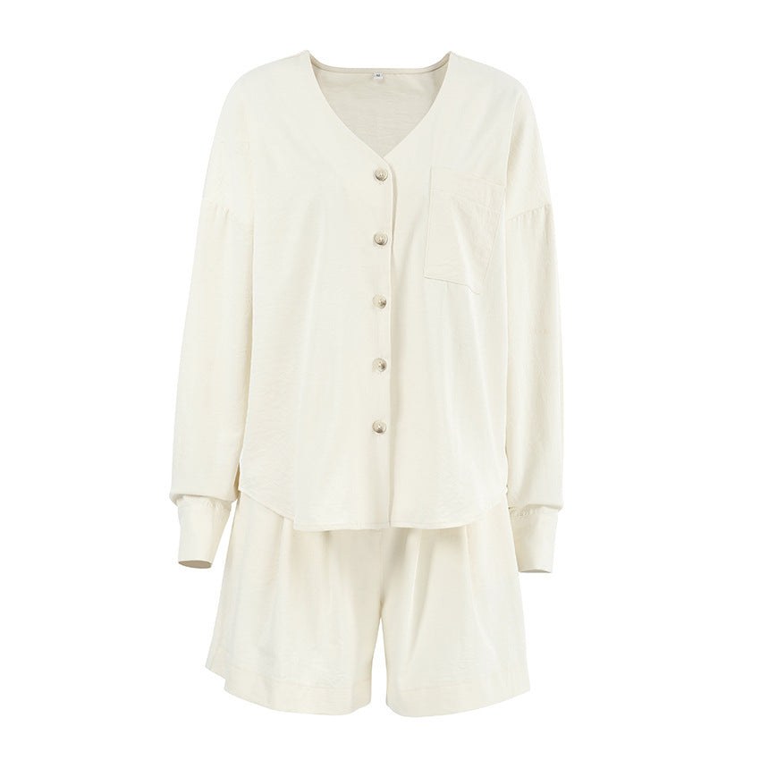 Angelique | Women's Comfortable Pajama Set in Beige