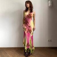 Angelique | Women's Asymmetric Floral Summer Dress in Kleid