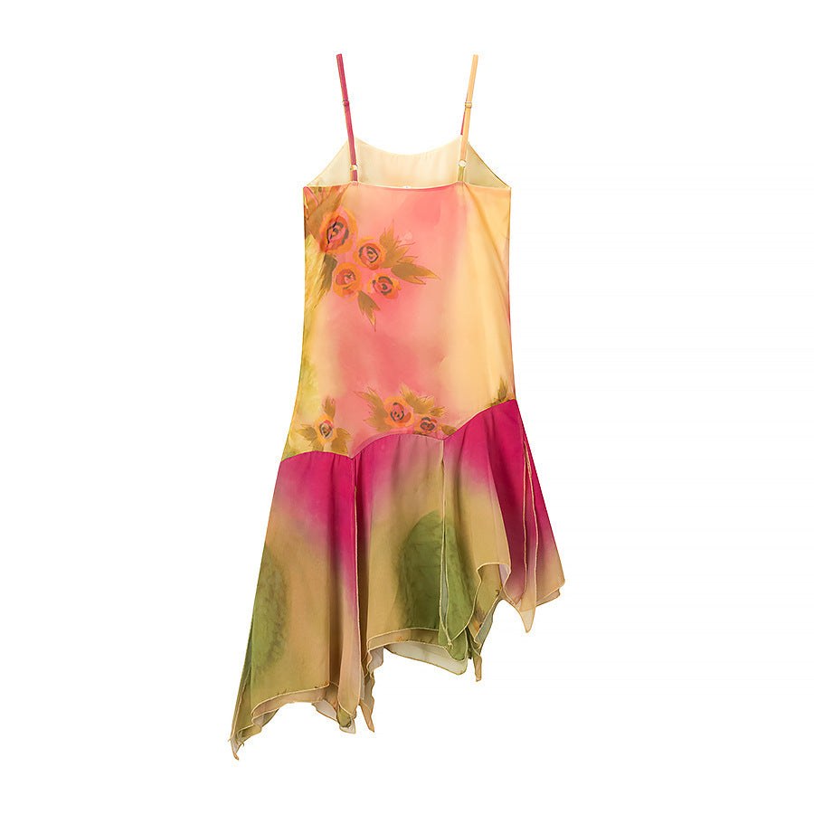 Angelique | Women's Asymmetric Floral Summer Dress in Kleid