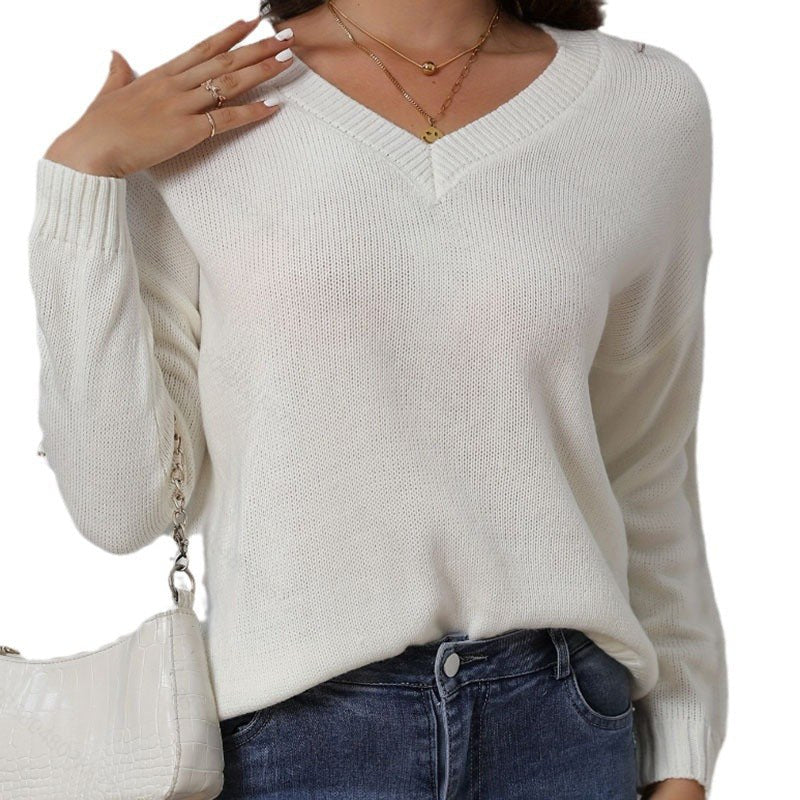 Anika | Women's V-Neck Knit Sweater