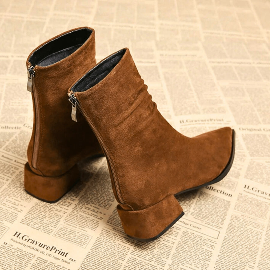 Anita | Women's Pointed Toe Ankle Block Heel Boots