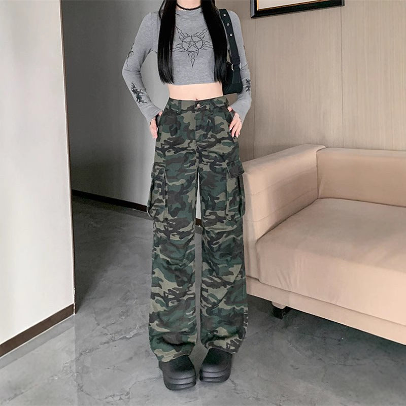 Anita | Women's Pockets Fashionable Pants – Dress Pants in Camouflage