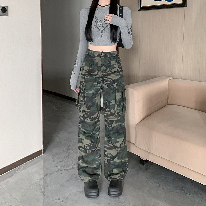 Anita | Women's Pockets Fashionable Pants – Dress Pants in Camouflage