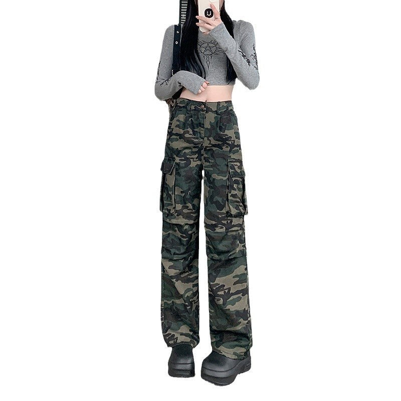 Anita | Women's Pockets Fashionable Pants – Dress Pants in Camouflage
