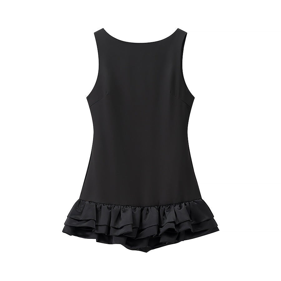 Annabel | Women's Voluminous Ruffle Swimsuit in Black