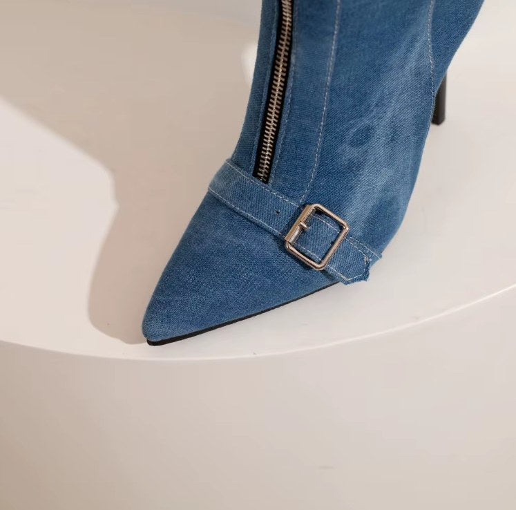 Annalise | Women's Pointed Toe Ankle Stiletto Heel Boots