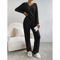 Annalise | Women's Comfortable Knit Tracksuit Set in Black