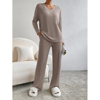 Annalise | Women's Comfortable Knit Tracksuit Set in Khaki