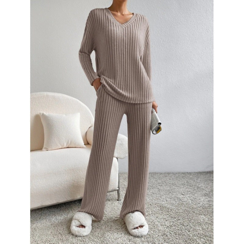 Annalise | Women's Comfortable Knit Tracksuit Set in Khaki