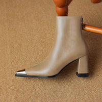 Anneke | Women's Pointed Toe Block Heel Style Boots