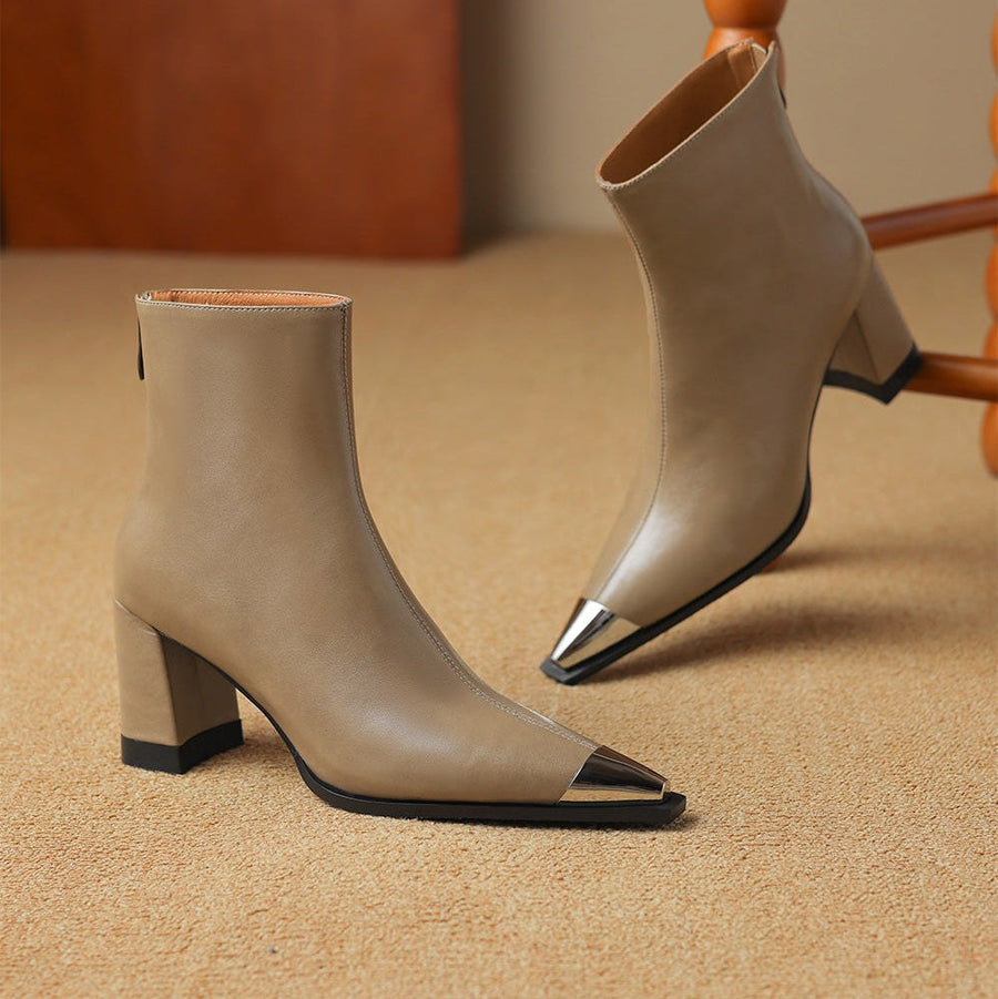 Anneke | Women's Pointed Toe Block Heel Style Boots