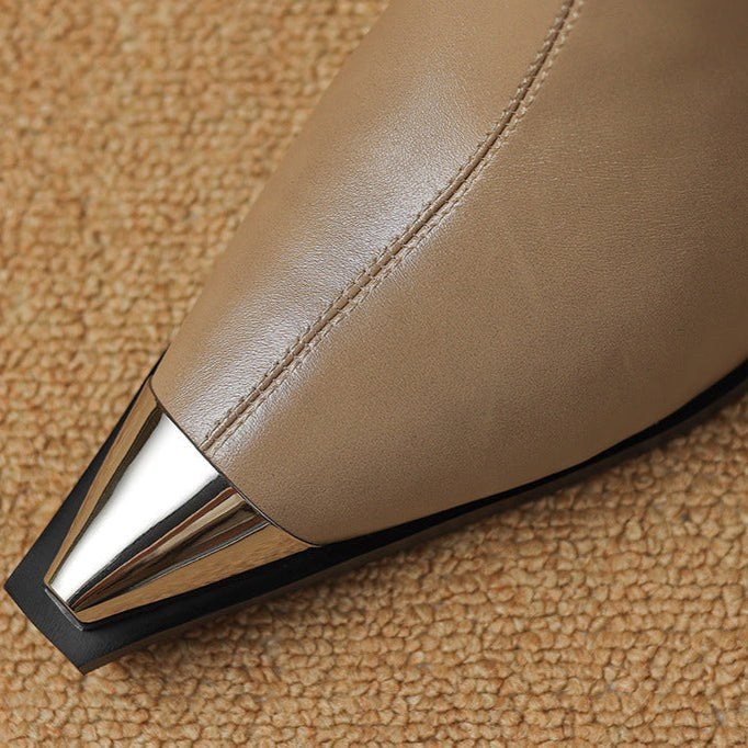 Anneke | Women's Pointed Toe Block Heel Style Boots
