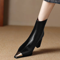 Anneke | Women's Pointed Toe Block Heel Style Boots