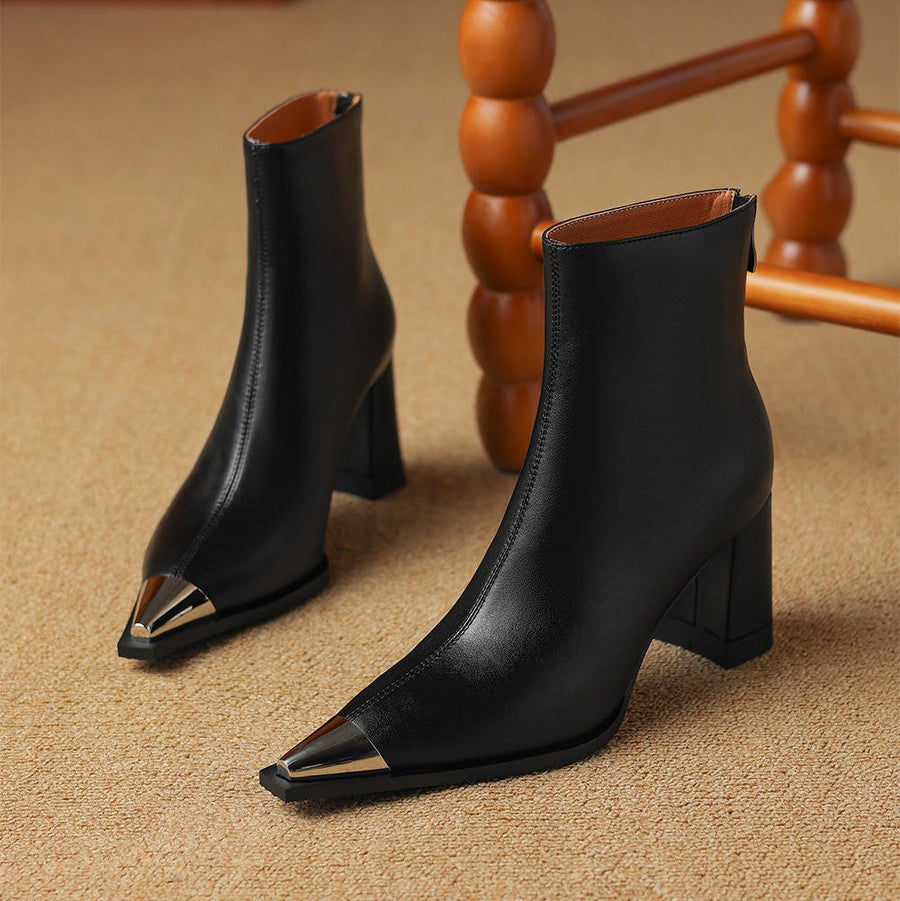 Anneke | Women's Pointed Toe Block Heel Style Boots