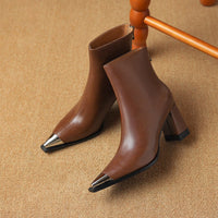 Anneke | Women's Pointed Toe Block Heel Style Boots