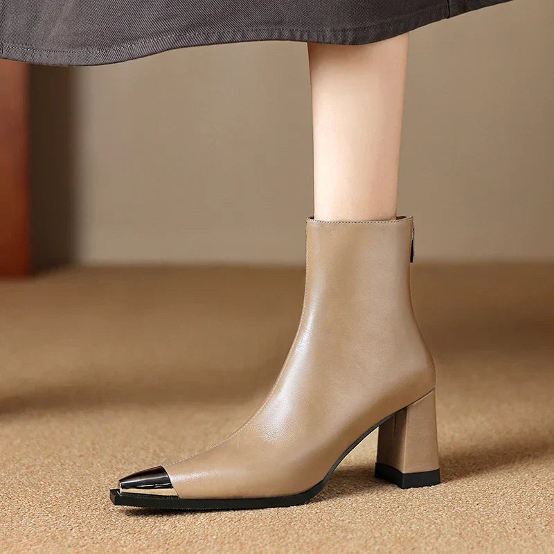 Anneke | Women's Pointed Toe Block Heel Style Boots