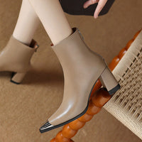 Anneke | Women's Pointed Toe Block Heel Style Boots