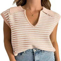 Anneli | Women's V-Neck Striped Top