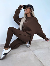 Anneliese | Women's Oversized Leggings in Brown