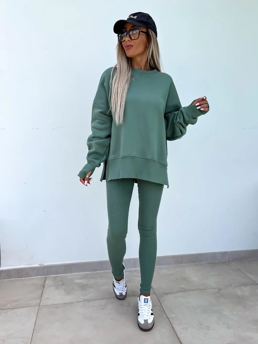 Anneliese | Women's Oversized Leggings in Green