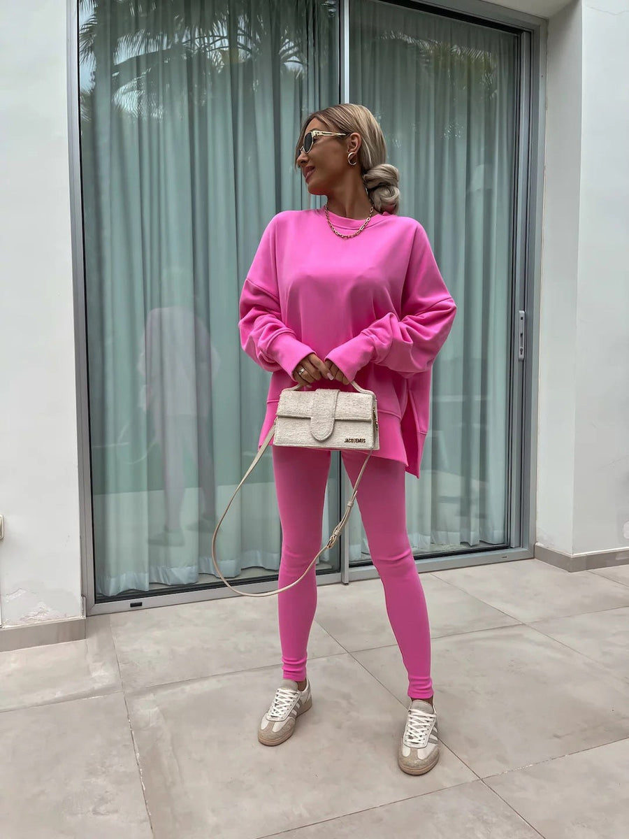Anneliese | Women's Oversized Leggings in Pink