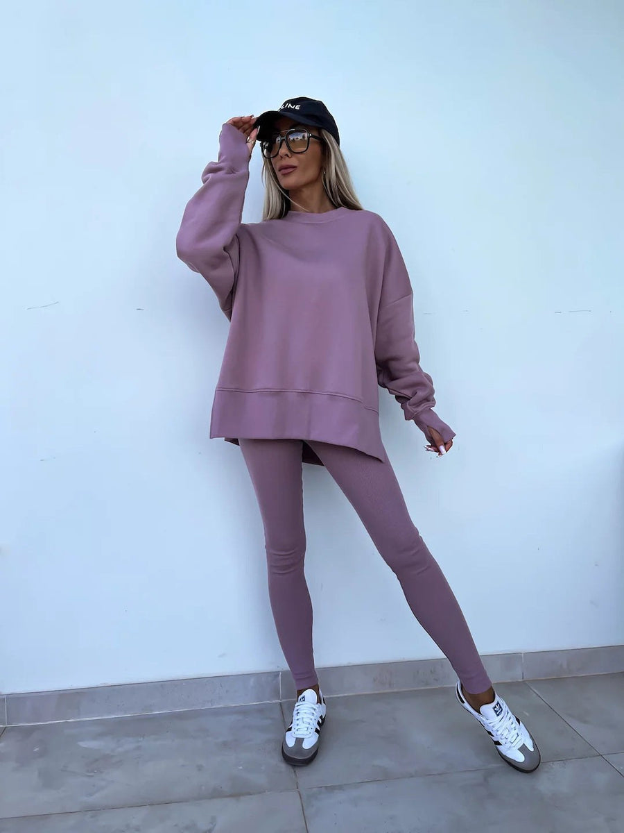 Anneliese | Women's Oversized Leggings in Purple
