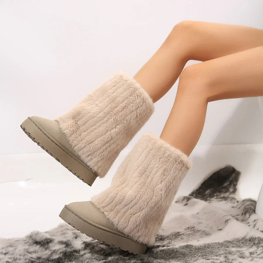 Annika | Women's Tall Plush-Look Shaft Design Boots