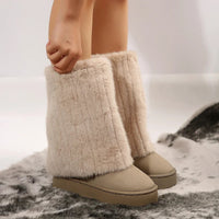 Annika | Women's Tall Plush-Look Shaft Design Boots