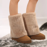Annika | Women's Tall Plush-Look Shaft Design Boots