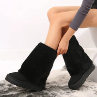 Annika | Women's Tall Plush-Look Shaft Design Boots