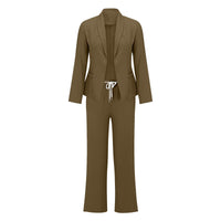 Annika | Women's Elegant Jumpsuit in Dark Brown