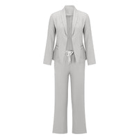 Annika | Women's Elegant Jumpsuit in Light Gray