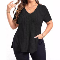 Annora | Women's V-Neck Textured Top