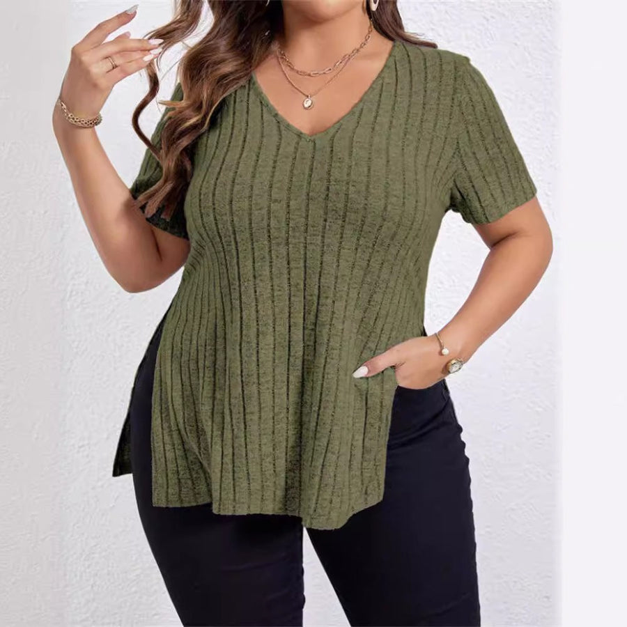 Annora | Women's V-Neck Textured Top