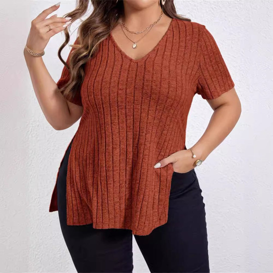 Annora | Women's V-Neck Textured Top