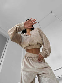 Anouk | Women's Oversized Two-Piece Set in Apricot
