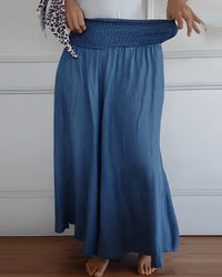 Ansley | Women's Wide Smocked Waistband Skirt
