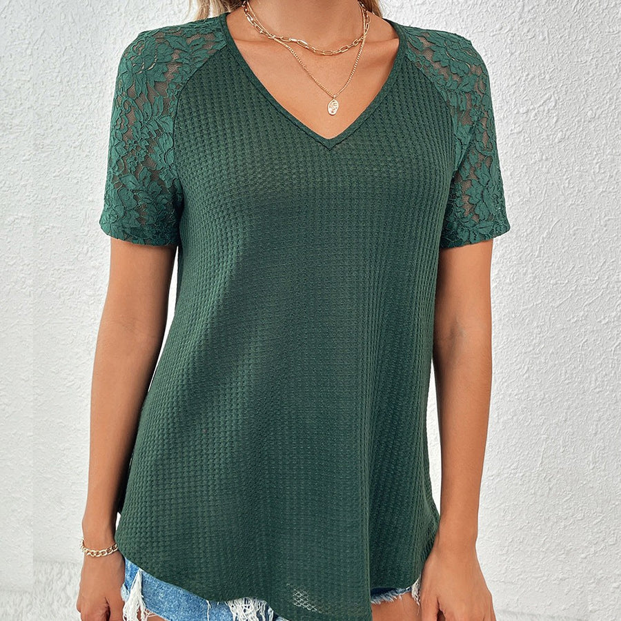 Antheia | Women's V-Neck Lace Elegant Top