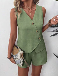 Antonia | Women's Wrap Elegant Jumpsuit in Green