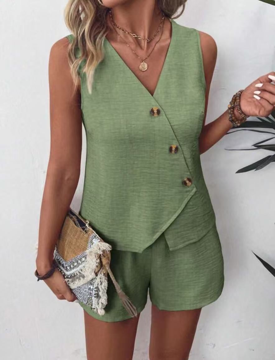 Antonia | Women's Wrap Elegant Jumpsuit in Green
