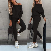 Antonia | Women's Knit Tracksuit Set in Black